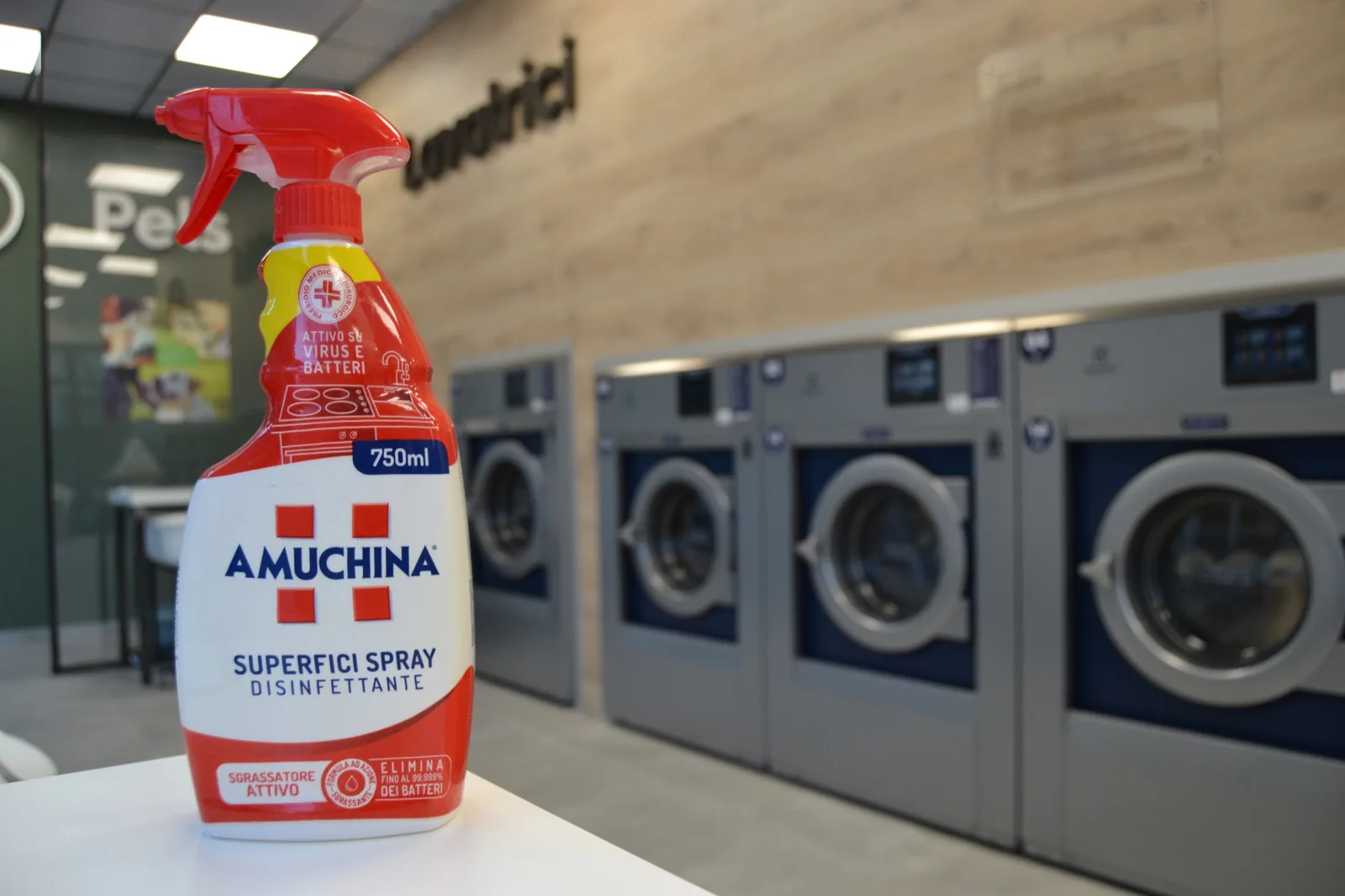 Prodotto disinfettante disponibile nella lavanderia OndaBlu Avellino